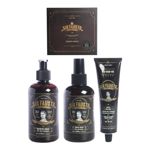 Sir Fausto Kit Magistral Cabello Graso Shampoo +tonico+ Gel 