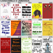 Kit 10 Placas Decorativas Umbanda Candomblé Orixás