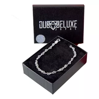 Pulsera De Mujer Love 2mm De Plata Ley.925 Duodeluxejoyas®