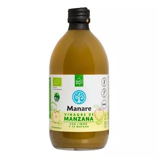 Vinagre De Manzana Con Matcha Y Limón Orgánico  -  Manare