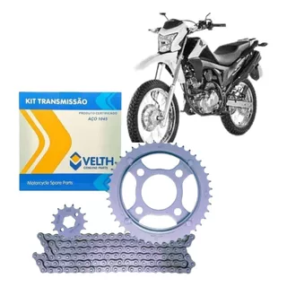 Kit Relação Transmissão Nxr 150 Bros Original Aço1045