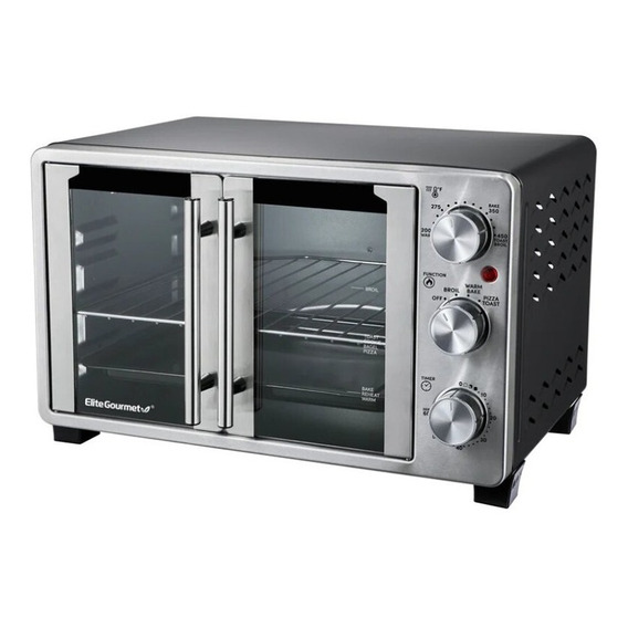 Horno de mesa eléctrico Elite Gourmet ET02530M 25L plateado 120V