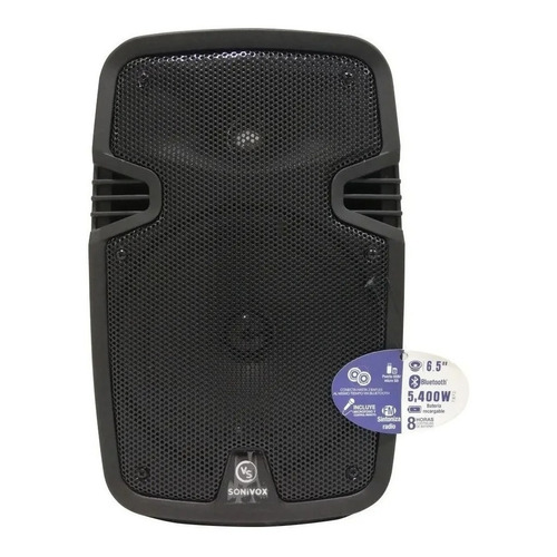 Parlante Sonivox Vs-ss2135 Portátil Con Bluetooth Negra Color Negro