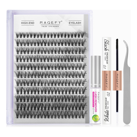 Blister Lashes Maquillaje Extensiones Pestañas+kit Pegamento