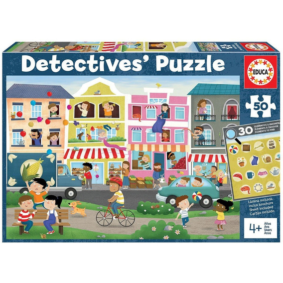 Juego De Mesa Puzzle Rompecabezas Educa Detective 50pcs Febo