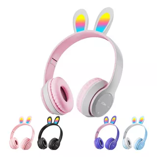 Mayoreo -auriculares Bluetooth Luminoso Conejo Diadema Niños