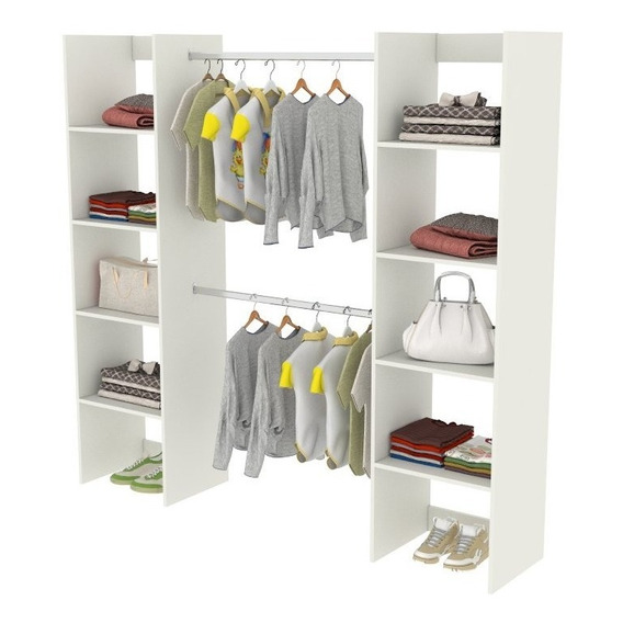 Closet Con Entrepaños De Madera 150 Ancho A 200cm Ajustable