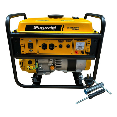 Generador electrico portatil 1200w Parazzini 3hp Amarillo