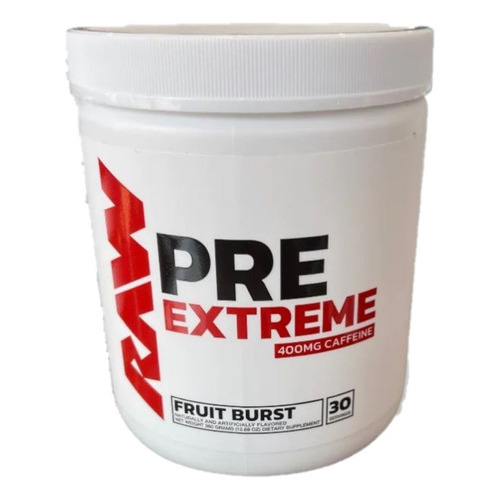 Pre Entreno Extreme Raw Nutrition 30 Serv Los Sabores Sabor Fruit Burst