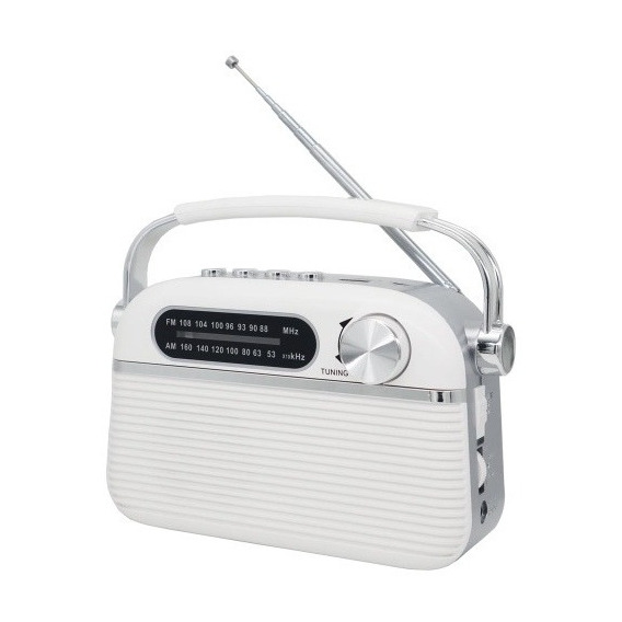 Radio Retro Bluetooth Usb Micro Pila Y 220v Daewoo Di-rh-221 Color Blanco