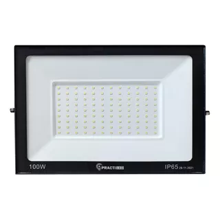 Reflector Led 100w Exterior Cancha Futbol Blanco Frio Color De La Carcasa Negro 220v