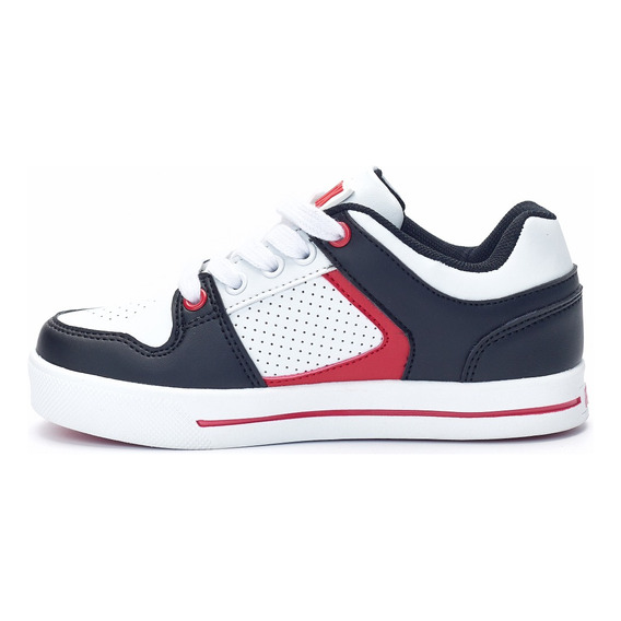 Zapatilla Skate Negra Y Roja Rails Niños Atomik Color Negro-rojo Diseño De La Tela Liso Talle 35 Ar