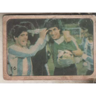 Figurita Maradona Y Fillol * Nº 16  Album Super Futbol 1979 