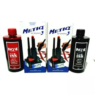 2 Kits De 3 Pincéis Metiq P/ Escrever Em Cartazes  + 2 Tinta