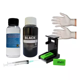 Kit De Tinta Negra 662 664 667 Clip Purgado Destapacabezales