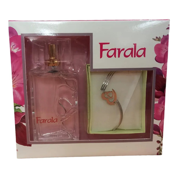 Set Perfume Farala 50ml + Bijou Cadena Y Dije De Mujer Febo