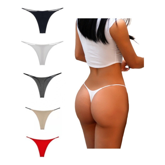 Pack De 5 Tangas Sexy De Cintura Baja Para Mujer