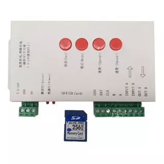 Controlador T1000s Para Led Pixel 5v-24v Ws2811 Ws2811b Etc.