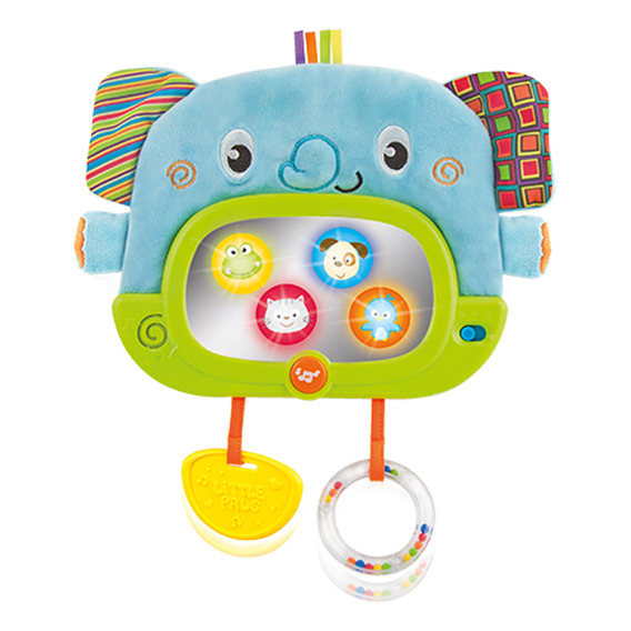 Móvil Espejo Musical Interactivo P/cuna Coche De Bebé Winfun Elefante