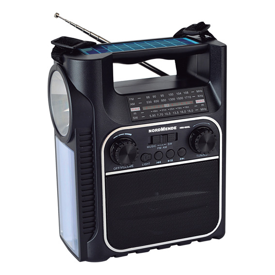 Radio Portatil Nordmende Am/fm Linterna Recargable Nrd-rs10l Color Negro