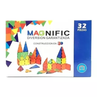 Bloques Para Armar Magnéticos De Magnific Tiles 32 Piezas Educativos Entretener Habilidad Didacticos Primera Infancia Infantiles Motrocidad Fina Concentracion Saludables Ideal Pasa Tiempos Dias Lluvia