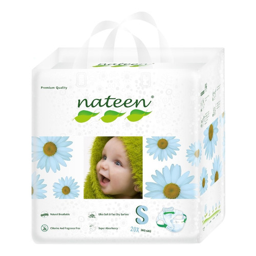 Caja Pañal Ecológico Premium  Nateen (160 Uni Talla S) Género Sin género Tamaño S