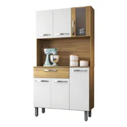 Armário De Cozinha Completa Compacta Paris Freijó Branco Cor frej/branc no Mercado Livre com oferta e cupom de desconto