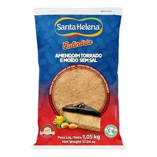 Amendoim Torrado E Moído Sem Sal 1.05kg Santa Helena