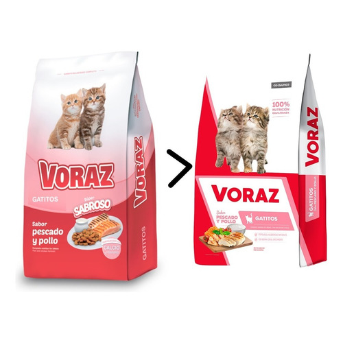 Alimento Voraz Para Gatitos Cachorros X 15 Kg