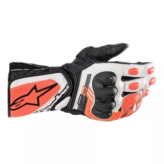 Luva Alpinestars Sp 8 V3 Preto Branco Vermelho Fluor