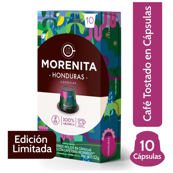Cafe La Morenita En Capsulas Honduras 10 Capsulas X 5,2 Gr