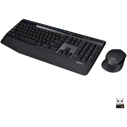 Teclado Logitech + Mouse Mk345 Wireless Usb Sp Black Color del teclado Negro Idioma Español Latinoamérica