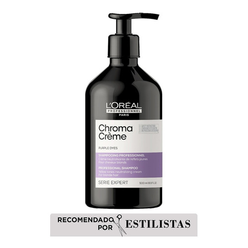 Loreal Shampoo Chroma Creme Matizador Morado Rubios 500ml