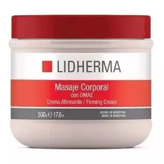 Crema Tensora Y Afirmante Corporal Con Dmae X 500 Lidherma Tipo De Envase Pote Tipos De Piel Todo Tipo