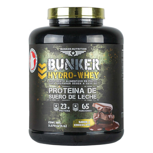 Bunker Nutrition Proteina Hydro Whey Bunker 5lbs Sabor Chocolate