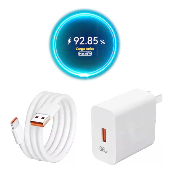 Cargador De 66w Para Huawei Tipo C Super Fast Charger