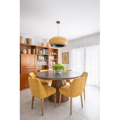Lampara Colgante Led Valle M Tejido Natural Ng 63cm Mmo