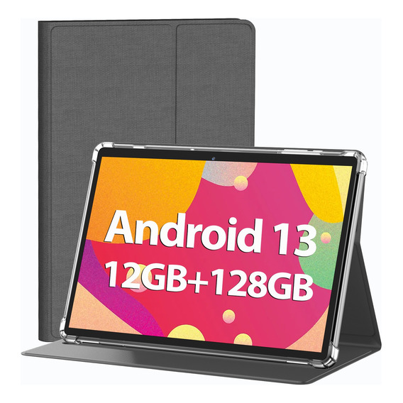 Tablet Hd Android 128+12g Memoria Ram Con Funda De 10 In