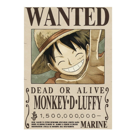 10 Poster Recompensas One Piece    De 13cmx18cm