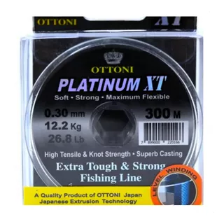 Linha Monofilamento Ottoni Platinum Xt 300m 0,30mm