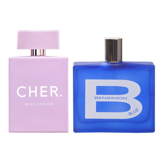 Perfume Mujer Cher Dieciocho + Hombre Bensimon Blue X100ml