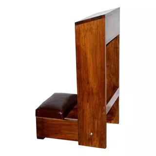 Reclinatorio De Madera 100% De Pino Plegable Con Taburete