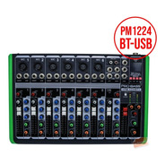 Consola Pro Bass Pm-1224 Bt Usb Mixer 8 Canales Bluetooth