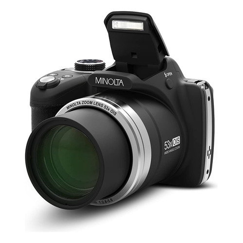 Minolta Pro Shot - Cámara Digital Hd De 16 Megapíxeles Co. Color Negro