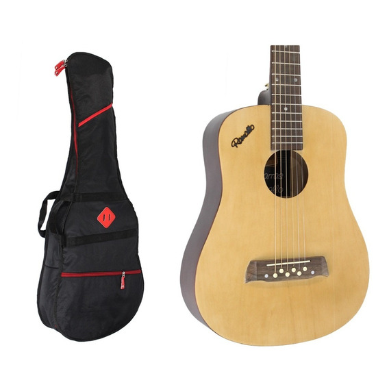 Pack Guitarra Ramallo Acustica Viaje 3/4 By Gracia Con Funda