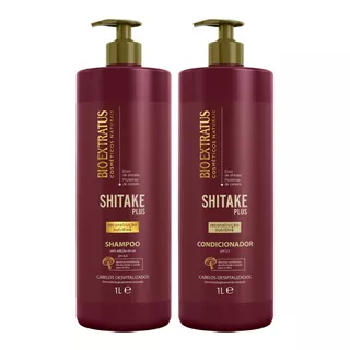 Kit Shitake Reconstrução  Shampoo + Condicionador 1 Litro Bi