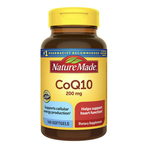 Nature Made Coq10 200 Mg Energía Celular 140 Softgels Sabor Neutro