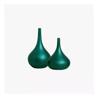 Vasos Decorativos De Cerâmica Garrafas Jasmim M E P Verde