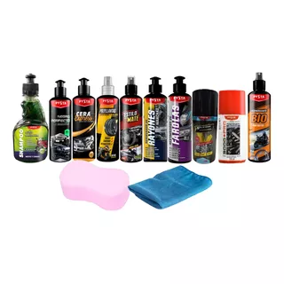 Kit Limpieza Vehiculos 12 Productos