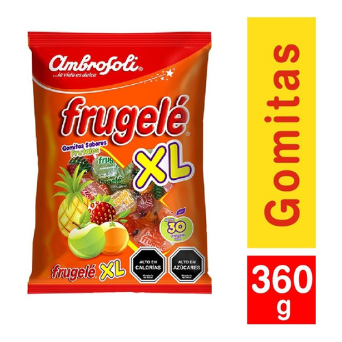 Dulces Frugelé Xl, Ambrosoli - Bolsa De 30 Unidades (360gr